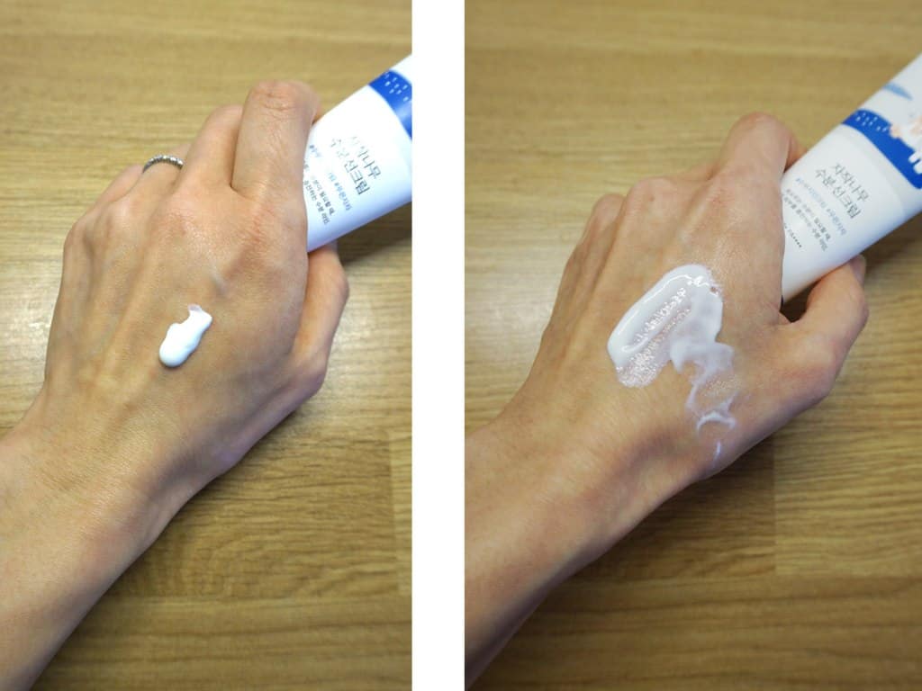 Round Lab Birch Juice Moisturizing Sunscreen-texture-1600Hx1200W